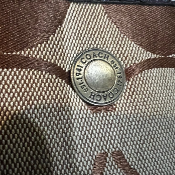 Vintage Coach Brown/Beige Monogram Crossbody Bag - Picture 10 of 13